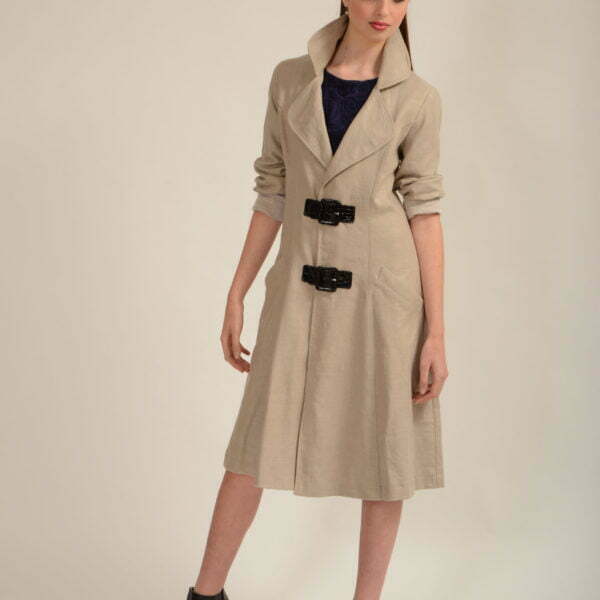 Ava Linen Coat - Beige