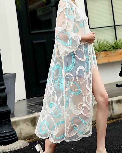 Lace long cadigan