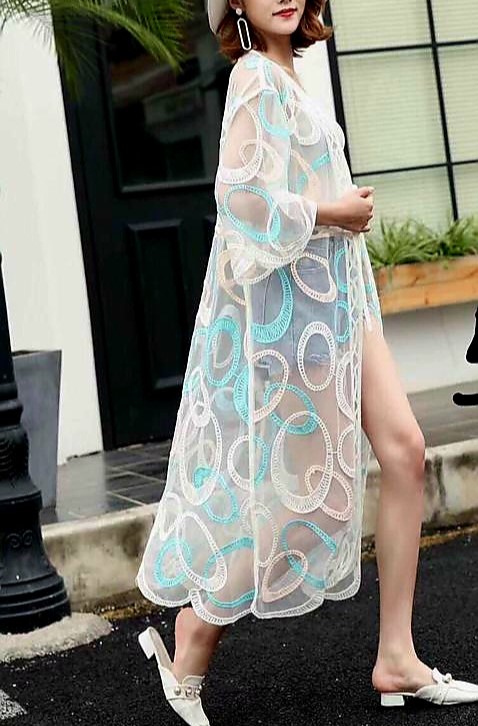 lace long cardigan